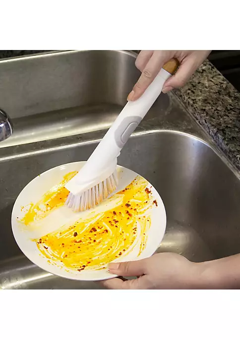 Grand Fusion Housewares Grand Fusion Eco Friendly Soap Dispensing Scrub Brush With Bamboo Handle and Replaceable Head 4 Grand Fusion Housewares Grand Fusion Eco Friendly Soap Dispensing Scrub Brush With Bamboo Handle and Replaceable Head - Image 2