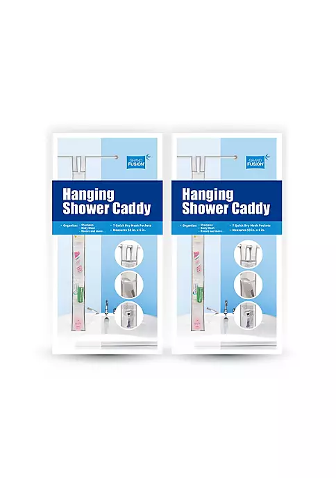 Grand Fusion Housewares Grand Fusion Bathroom Organizer Hanging Shower Caddy with 7 Pockets, 2 Pack 8 Grand Fusion Housewares Grand Fusion Bathroom Organizer Hanging Shower Caddy with 7 Pockets, 2 Pack - Image 6