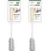 Grand Fusion Housewares Grand Fusion Eco Friendly Long Handled Bottle Scrub Brush With Bamboo Handle and Replaceable Head, 2 Pack