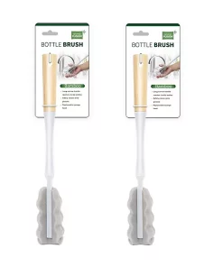 Grand Fusion Housewares Grand Fusion Eco Friendly Long Handled Bottle Scrub Brush With Bamboo Handle and Replaceable Head, 2 Pack -Paco Home Elegant Store Belk 1613