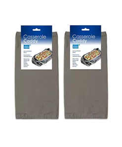 Grand Fusion Housewares Grand Fusion 2 in 1 Casserole Caddy and Dish Towel, 2 Pack
