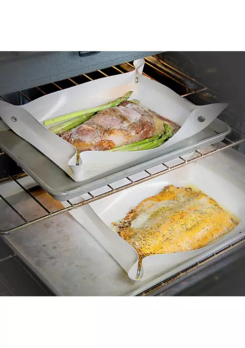 Grand Fusion Housewares Grand Fusion Leakproof Non-Stick Silicone Clear Baking Mat with Corners Snap Button 6 Grand Fusion Housewares Grand Fusion Leakproof Non-Stick Silicone Clear Baking Mat with Corners Snap Button - Image 4