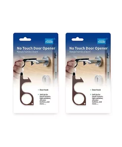 Grand Fusion Housewares Grand Fusion 2 Pack No Touch Door Opener Brass Keychain Touch Pen Gold -Paco Home Elegant Store Belk 1682
