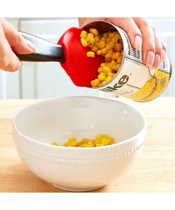 Grand Fusion Housewares Grand Fusion Silicone One Twist Spatula Scrape Canned Contents Aluminum Cans Glass Jars Scoop, 2 Pack -Paco Home Elegant Store Belk 1688