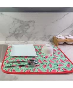 Grand Fusion Housewares Grand Fusion Reversible Dish Drying Mats 2 Pack, Watermelon -Paco Home Elegant Store Belk 1695