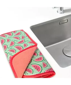 Grand Fusion Housewares Grand Fusion Reversible Dish Drying Mats 2 Pack, Watermelon -Paco Home Elegant Store Belk 1696