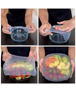 Grand Fusion Housewares Grand Fusion Silicone Food Wrap, 3 pc Set with XL Size Wrap -Paco Home Elegant Store Belk 1706
