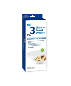 Grand Fusion Housewares Grand Fusion Silicone Food Wrap, 3 pc Set with XL Size Wrap -Paco Home Elegant Store Belk 1708