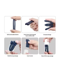 Grand Fusion Housewares Grand Fusion Travel Straw & Brush 3 Pack,Purple -Paco Home Elegant Store Belk 1731