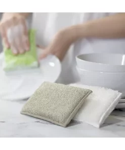 Grand Fusion Housewares Grand Fusion 100% natural fiber Bamboo Sponge 3 Pack Set -Paco Home Elegant Store Belk 1739