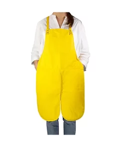 Grand Fusion Housewares Grand Fusion Adjustable 31 Inch Apron with Oven Mitts Built In, Harvest Yellow