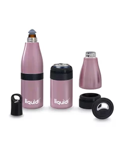 Grand Fusion Housewares Grand Fusion 3in1 Stainless Insulated Bottle, Can and Water Cooler with Opener,Rose Gold -Paco Home Elegant Store Belk 1769