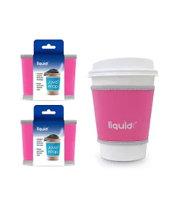 Grand Fusion Housewares Grand Fusion Java-Wrap, 3 Pack Neoprene Travel Coffee Cup Sleeve,Dark Blue