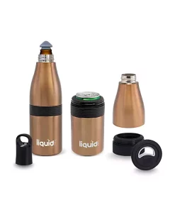 Grand Fusion Housewares Grand Fusion 3in1 Stainless Insulated Bottle, Can and Water Cooler with Opener,Copper