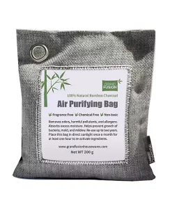 Grand Fusion Housewares Grand Fusion Bamboo Charcoal Air Purifying Bag 2 Pack (200G EACH) -Paco Home Elegant Store Belk 1819