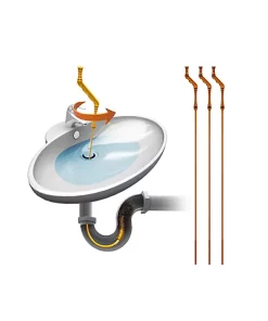 Grand Fusion Housewares Grand Fusion 18 Inch Drain Weasel Spike Hair Clog Remover Tool 3pk -Paco Home Elegant Store Belk 1834