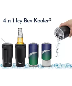 Grand Fusion Housewares Grand Fusion 4 in 1 Icy Bev Kooler 12 oz Stainless Steel Powder Blue Coat 16 Grand Fusion Housewares Grand Fusion 4 in 1 Icy Bev Kooler 12 oz Stainless Steel Powder Blue Coat -Paco Home Elegant Store Belk 1844