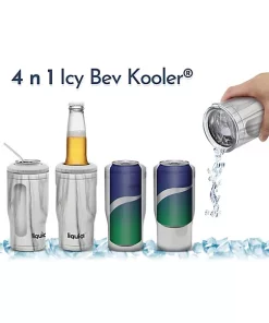 Grand Fusion Housewares Grand Fusion 4 in 1 Icy Bev Kooler 12 oz Stainless Steel Powder Blue Coat 19 Grand Fusion Housewares Grand Fusion 4 in 1 Icy Bev Kooler 12 oz Stainless Steel Powder Blue Coat -Paco Home Elegant Store Belk 1847