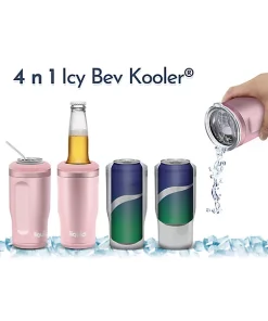 Grand Fusion Housewares Grand Fusion 4 in 1 Icy Bev Kooler 12 oz Stainless Steel Powder Blue Coat 20 Grand Fusion Housewares Grand Fusion 4 in 1 Icy Bev Kooler 12 oz Stainless Steel Powder Blue Coat -Paco Home Elegant Store Belk 1848