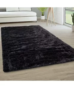 Paco Home Modern Shag Rug Soft & Fluffy In Solid Colors - 5'3" x 7'3" -Paco Home Elegant Store Belk 263