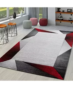 Paco Home Designer Rug Modern Geometric Pattern With Contour Cut - 5'3" x 7'7"