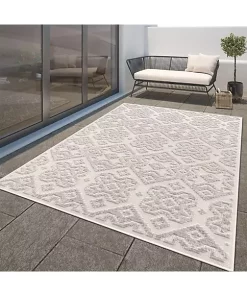 Paco Home In- & Outdoor Rug Marrakesh Trellis Pattern with High/Low Effect - 5'3" x 7'7" -Paco Home Elegant Store Belk 275