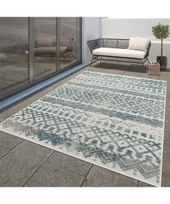 Paco Home In- & Outdoor Rug Marrakesh Trellis Pattern with High/Low Effect - 5'3" x 7'7" -Paco Home Elegant Store Belk 277