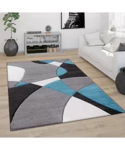 Paco Home Modern Area Rug Abstract Geometric Pattern with Contour Cut - 2'8" x 9'10" -Paco Home Elegant Store Belk 289