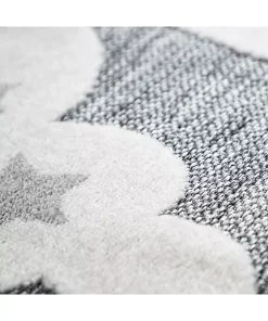 Paco Home Round Kids Rug Cuddly Moon and Stars Motif Indoor & Outdoor - 5'3" Round -Paco Home Elegant Store Belk 308