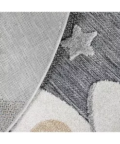 Paco Home Round Kids Rug Cuddly Moon and Stars Motif Indoor & Outdoor - 3'11" Round -Paco Home Elegant Store Belk 34