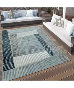 Paco Home In- & Outdoor Rug Geometric Pattern in 3D for Patio - 2' x 3'3" -Paco Home Elegant Store Belk 350