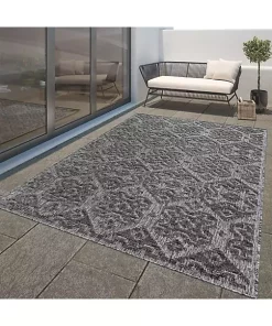Paco Home In- & Outdoor Rug Marrakesh Boho Pattern with High-Low Effect - 5'3" x 7'7" -Paco Home Elegant Store Belk 426