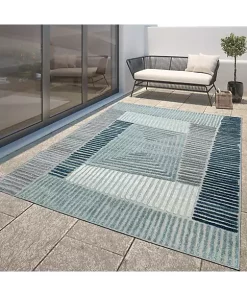 Paco Home In- & Outdoor Rug Geometric Pattern in 3D for Patio - 3'11" x 5'7" -Paco Home Elegant Store Belk 478