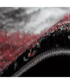 Paco Home Artful Designer Rug in Mottled Grey Red Cream - 6'7" x 9'6" -Paco Home Elegant Store Belk 555