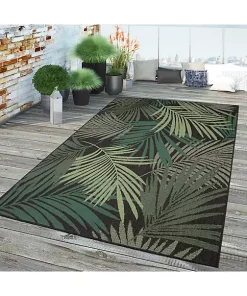 Paco Home In- & Outdoor Rug Jungle Design with Green Palm Trees - 6'7" x 9'6" -Paco Home Elegant Store Belk 567