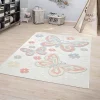 Paco Home Kids Rug Colorful Playmat with Butterflies & Flowers in Cream - 6'7" x 9'2" -Paco Home Elegant Store Belk 582