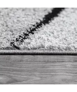 Paco Home Modern Area Rug Abstract Black Stripes and Grey Shades - 5'3" x 7'7" -Paco Home Elegant Store Belk 602