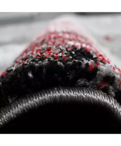 Paco Home Artful Designer Rug in Mottled Grey Red Cream - 5'3" x 7'7" -Paco Home Elegant Store Belk 608