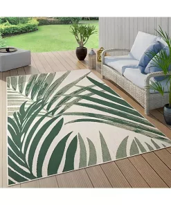 Paco Home Tropical Outdoor Rug Palm Tree & Jungle Design Flatweave - 4'7" x 6'7" -Paco Home Elegant Store Belk 641