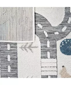 Paco Home Kids Rug Roads Play-Mat in Snow Landscape in Muted Cream - 2'8" x 4'11" -Paco Home Elegant Store Belk 74