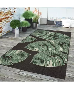 Paco Home Tropical Outdoor Rug Jungle Leaves Design for Patio or Balcony - 2'8" x 4'11" -Paco Home Elegant Store Belk 812