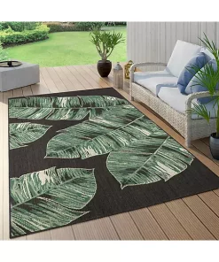 Paco Home Tropical Outdoor Rug Jungle Leaves Design for Patio or Balcony - 2'8" x 4'11" -Paco Home Elegant Store Belk 813