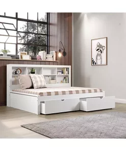 Donco Kids Full Bookcase Daybed With Drawers -Paco Home Elegant Store Belk 883