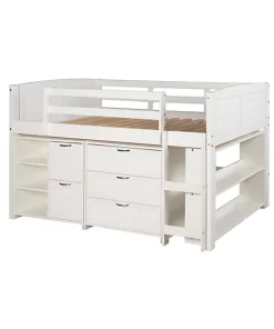 Donco Kids Twin Louver Low Loft Group A -Paco Home Elegant Store Belk 887