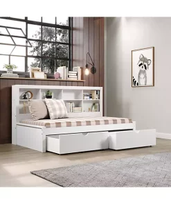 Donco Kids Twin Bookcase Daybed With Drawers