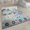Paco Home Kids Rug for Childrens Room Colorful Animals on a Train in Grey - 5'3" x 7'7" -Paco Home Elegant Store Belk 91