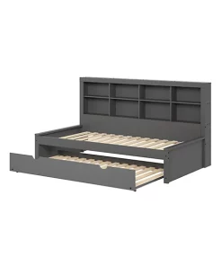 Donco Kids Twin Bookcase Daybed With Trundle -Paco Home Elegant Store Belk 930