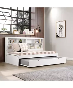 Donco Kids Twin Bookcase Daybed With Trundle -Paco Home Elegant Store Belk 933