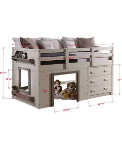 Donco Kids Twin Sweet Dreams Low Loft 10 Donco Kids Twin Sweet Dreams Low Loft -Paco Home Elegant Store Belk 937