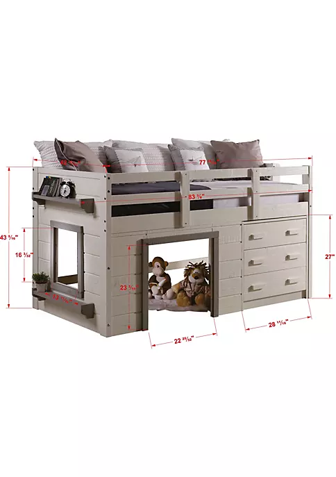 Donco Kids Twin Sweet Dreams Low Loft 6 Donco Kids Twin Sweet Dreams Low Loft - Image 4